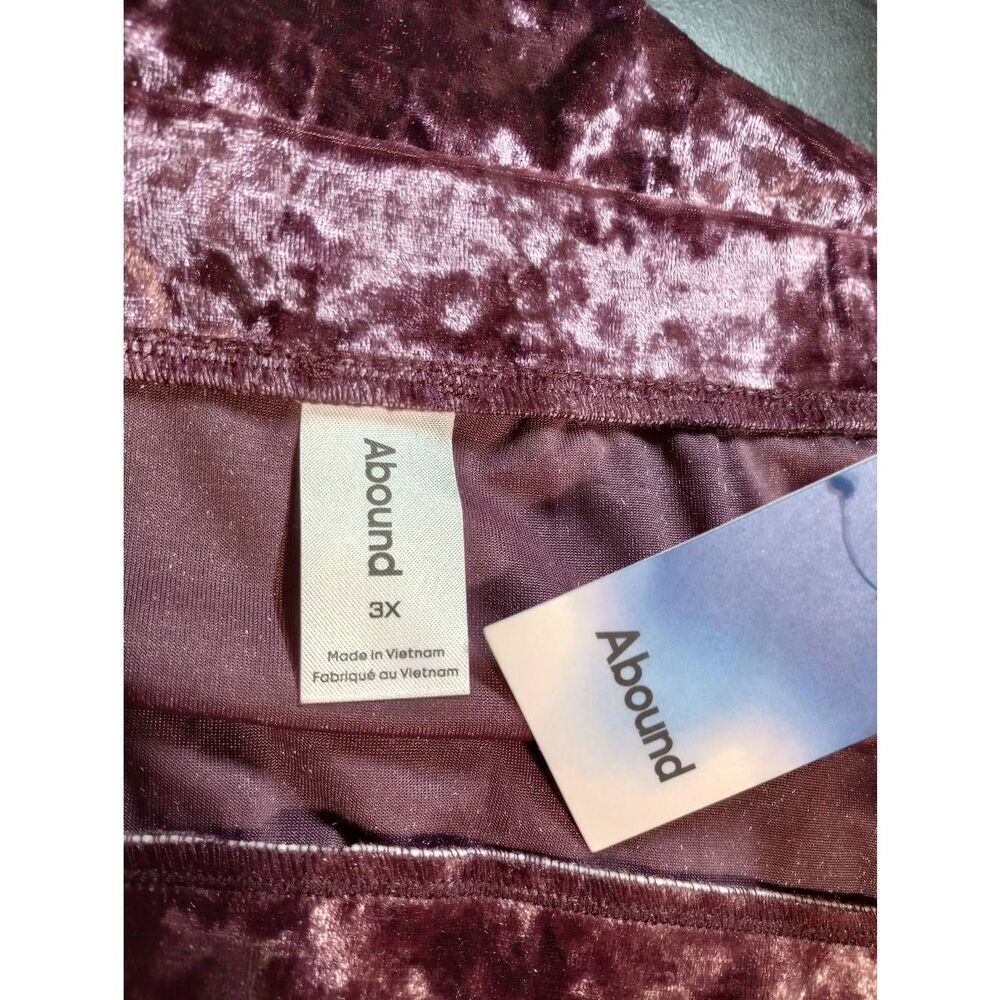 Abound Skirt‎ Ladies 3x Maroon Velour Mini Pencil Pull On Waist GoGo - Picture 3 of 5